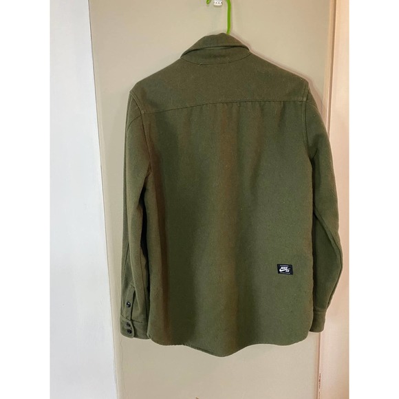 Size S Nike SB Holgate shirt button down olive green lined - Picture 2 of 5